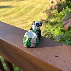 Small Panda Ceramic Figurine - Shelf Trinket